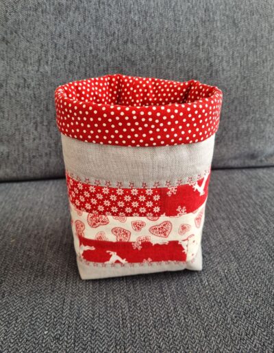 Nikolausbeutel rot-natur