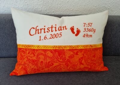 Geburtskissen mit Echtmaßen