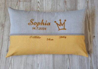 Geburtskissen mit Echtmaßen