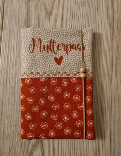 genähte Mutter-Kind Pass Hülle