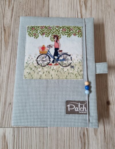 genähte Hülle für Notizbuch