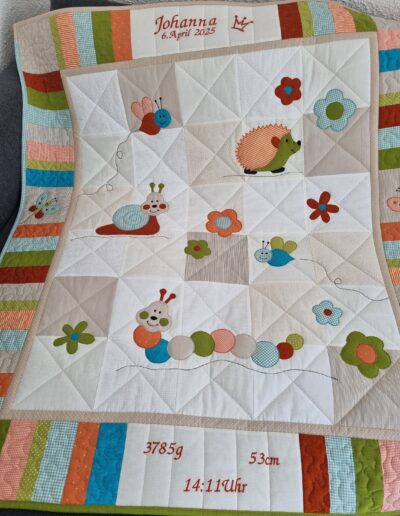 genähte Krabbeldecke personalisiert