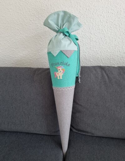 genähte personaliserte Schultüte