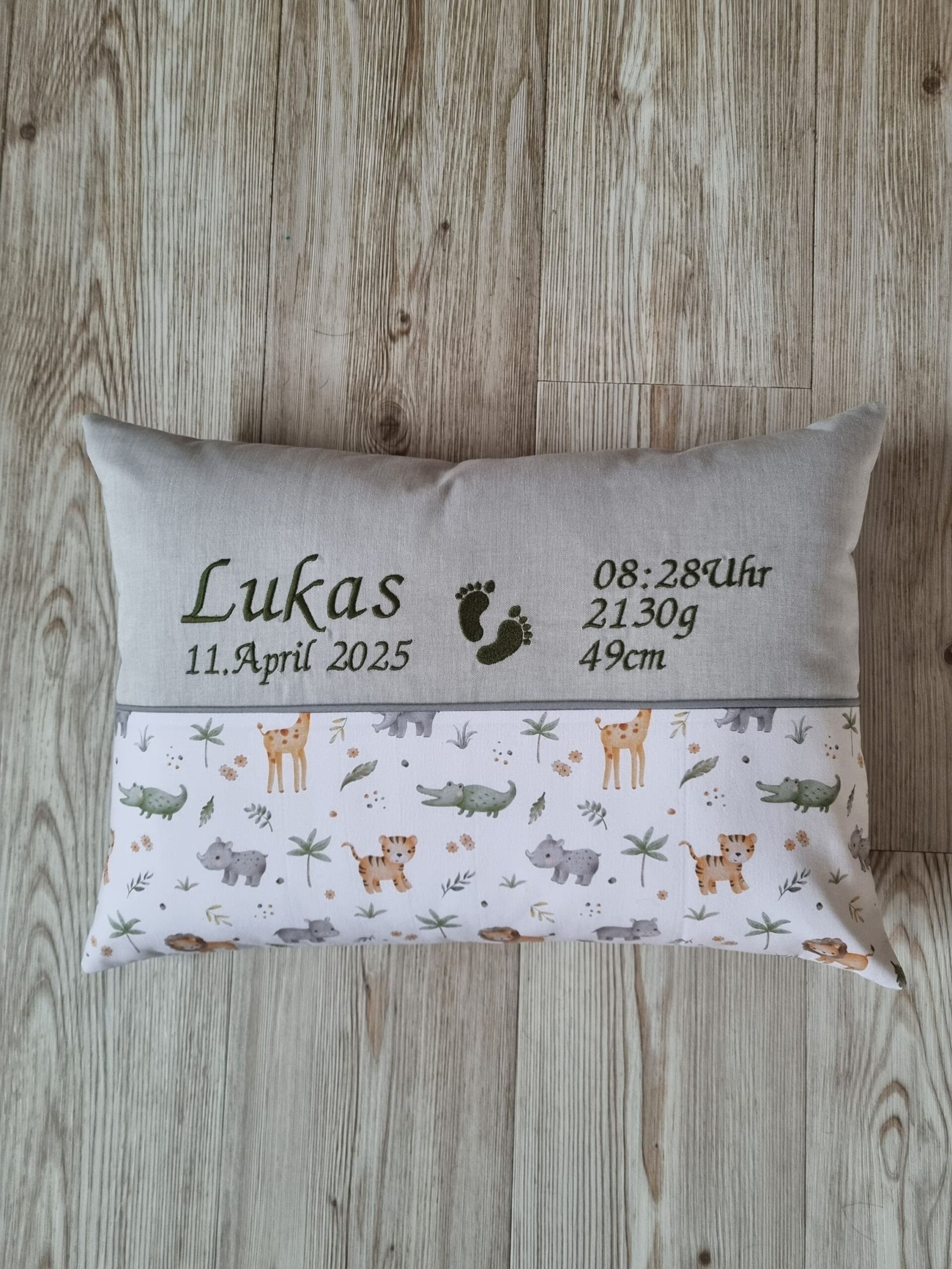 Geburtskissen mit Echtmaßen